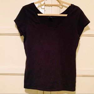 GAP Black Scoop Neck T-Shirt